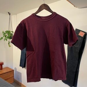 Warehouse Co. Burgundy 100% Cotton T-Shirt